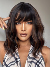 Brown Black Wavy Full Wig