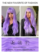 Light Purple Beauty Wavy Full Wig