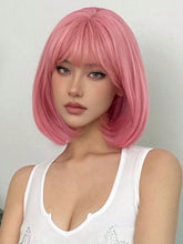 Pink Straight Full Wig