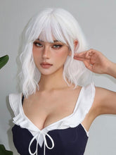 White Wavy Full Wig