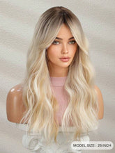 Ombre Blonde Full Wavy Wig with Bangs