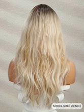 Ombre Blonde Full Wavy Wig with Bangs