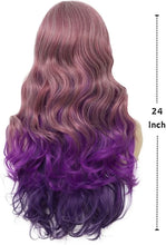 Pink Purple Full Wig