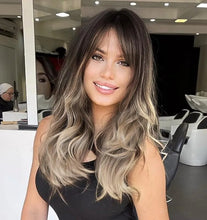 Brown Blonde Full Wig with bangs