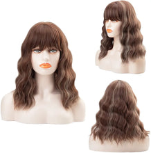 Brown Blonde Shoulder Length Wig