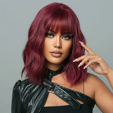Dark Burgundy Shoulder Length Wig