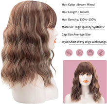 Brown Blonde Shoulder Length Wig