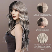 Black Gray Full Wig