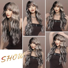Black Gray Full Wig