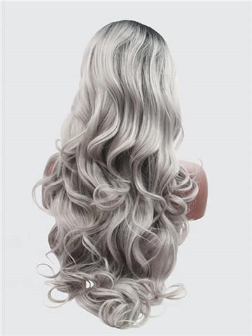 Ombre Gray Beauty Wave Lace Front Wig 24-26 inches  display picture 1