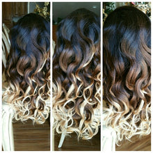 Body Wave #1B/#4/#27 Three Tone Ombre Brazilian Remy Human Hair Lace Front Wig - Goddess Beauty Royal Wigs