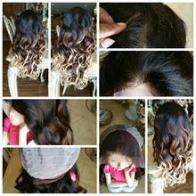 Body Wave #1B/#4/#27 Three Tone Ombre Brazilian Remy Human Hair Lace Front Wig - Goddess Beauty Royal Wigs