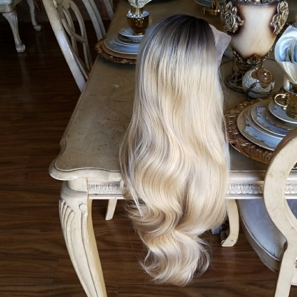 Blonde Beauty LaceFront Wig Wig 24-28 inches!! Amazon.com : Maycaur Blonde Lace Front Wigs Pre Plucked  main image 4