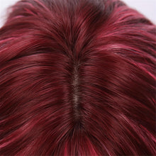 14-Inch Burgundy Red Machine-Made Wavy Bob