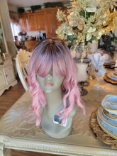 Elegant Ombre Pink Full Wig for Daily Wear