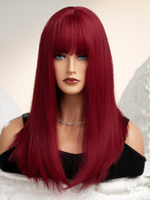 Dark Red Straight Full Wig