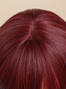 Dark Red Straight Full Wig