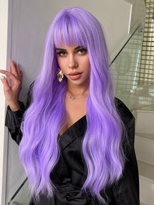Light Purple Beauty Wavy Full Wig