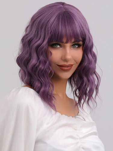 Purple Wavy Full Wig