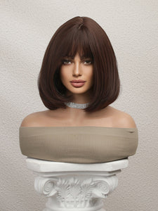Brown Wig with Bangs