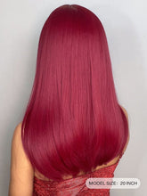 Dark Red Straight Full Wig