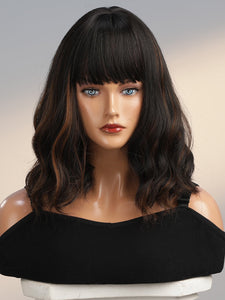 Brown Black Wavy Full Wig
