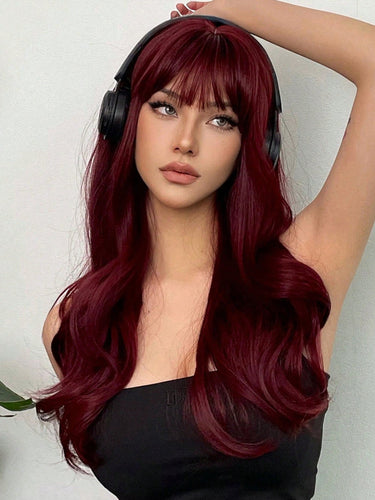 Dark Burgundy Full Wig