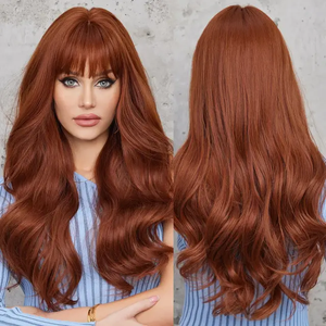 Copper Auburn Beauty Wavy Wig