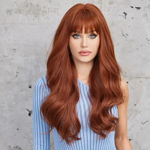 Copper Auburn Beauty Wavy Wig