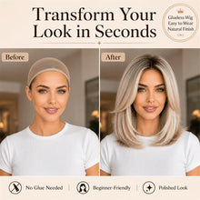 High-Quality 14-inch Trendy Brown Bob Lace Front Wig With Highlighted Strands - Choice For Daily Wear