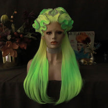Green Yellow Drag Queen Beautiful Lace Front Wig