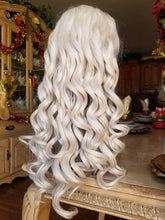 White Blonde Curly Wave Lace Front Wig