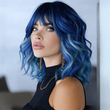 14 Inch Short Wavy Wig Suitable with Bangs  Layer Hair Daily Wear