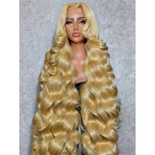 613 Blonde Lace Front Wig Human Hair 250% Density 13x4 HD Transparent Body Wave Glueless Wig 32-34 inches