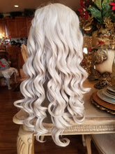 White Blonde Curly Wave Lace Front Wig