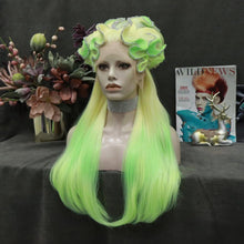 Green Yellow Drag Queen Beautiful Lace Front Wig