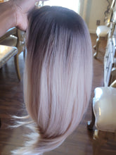14 Inch Ombre Blonde Wig With Bangs