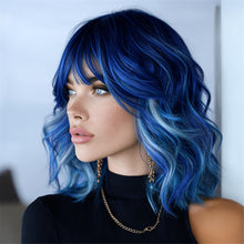 14 Inch Short Wavy Wig Suitable with Bangs  Layer Hair Daily Wear