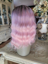 14-Inch Women'S Dusty Pink Layered Bob Wig Made of -Resistant Synthetic Fibers Perfect for Work School Daily Commutes Social Gatherings