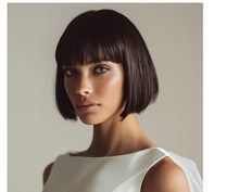 Natural Straight Brown Short Synthetic Fiber Bob Wig Classic And Casual Style Perfect for Daily Wearing Easy to Care for 12 Inches