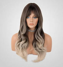 Brown Blonde Full Wig with bangs