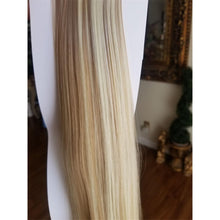 Blonde Clip On Hair ExtensionsHuman hair blend 20 In Clip In Extra Light Blonde Hair ExtensionsClip on extensions 14” extra blonde human