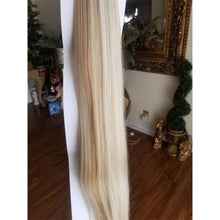 Blonde Clip On Hair ExtensionsHuman hair blend 20 In Clip In Extra Light Blonde Hair ExtensionsClip on extensions 14” extra blonde human