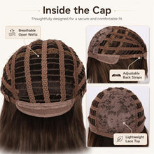 Natural Straight Brown Short Synthetic Fiber Bob Wig Classic And Casual Style Perfect for Daily Wearing Easy to Care for 12 Inches
