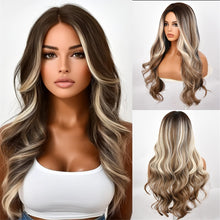 Shoulder-length with A Water Wave Style. It Has Brown Highlights. The Roots Of The Hair Are Brown And The Middle