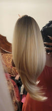 14 Inch Ombre Blonde Wig With Bangs