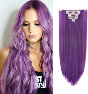 Purple Full Head Clip in Extension