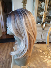 14 Inch Ombre Blonde Wig With Bangs