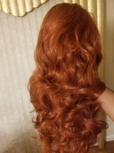 Copper Red Beauty Waves Lace Front Wig Goddess Beauty Wig Auburn