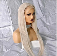 White Human Hair Lace Front Wigs Virgin Remy Glueless Lacewig
